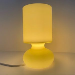 IKEA Lamp Lykta Yellow Vintage Mushroom Lamp Glass Retro Minimal Modern TESTED